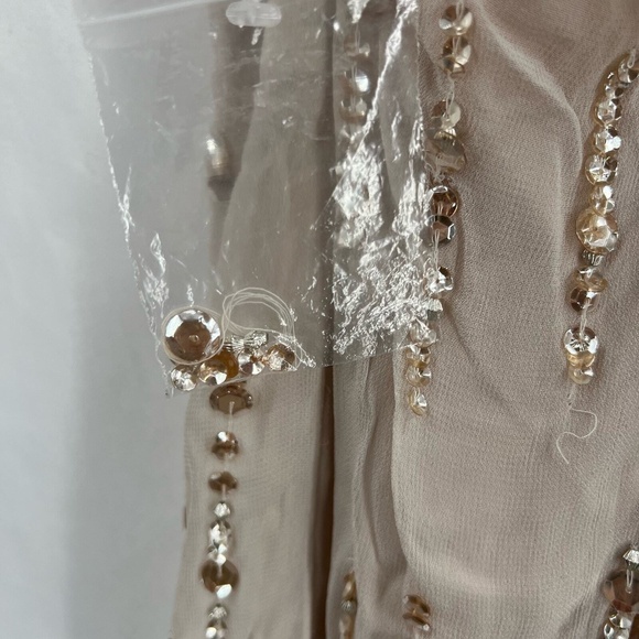 Free People Mini Dress Crystal Clear Sequin Fringe Detail Slip Dress Large - Picture 5 of 10